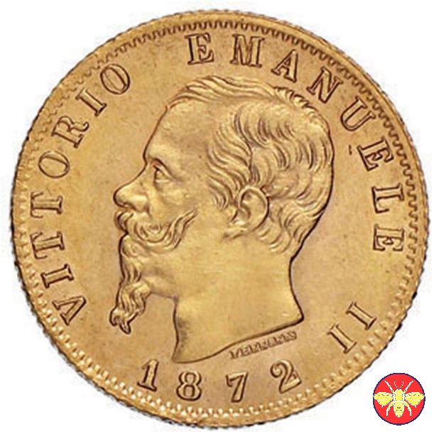 20 lire Vitt. Emanuele II Regno d'Italia 1861/78 1872 (Milano)