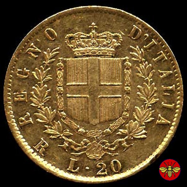 20 lire Vitt. Emanuele II Regno d'Italia 1861/78 1874 (Roma)