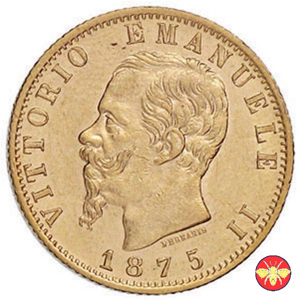 20 lire Vitt. Emanuele II Regno d'Italia 1861/78 1875 (Roma)