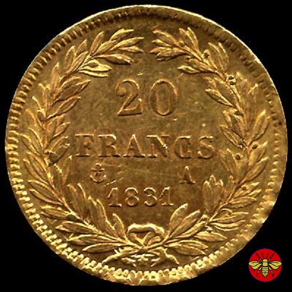 Francia 20 Franchi Luigi Filippo 1830/31 1831 (Parigi)