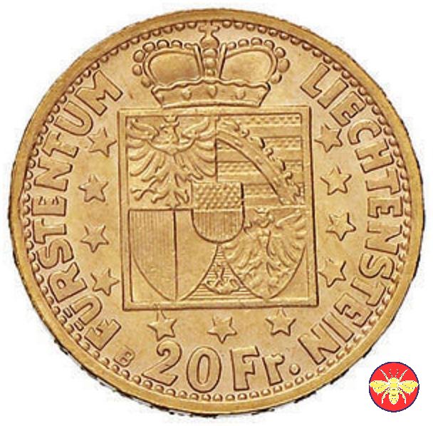 Liechtenstein 20 Fr. Francesco Giuseppe II 1946 1946 (Berna)