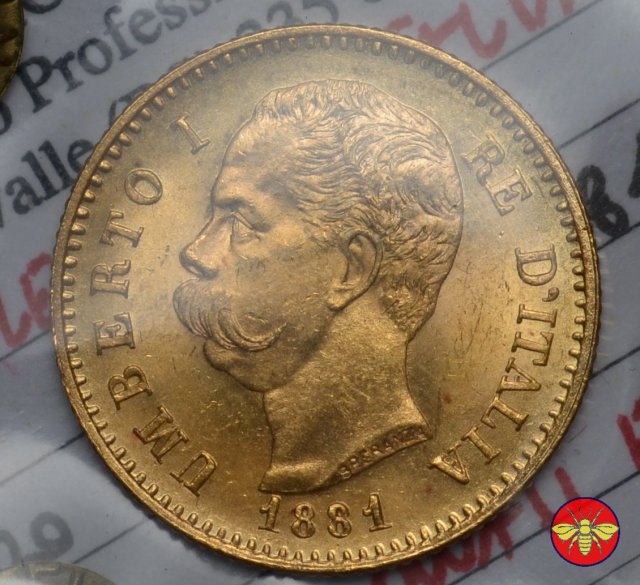 20 lire Umberto I 1879/1897 1881 (Roma)