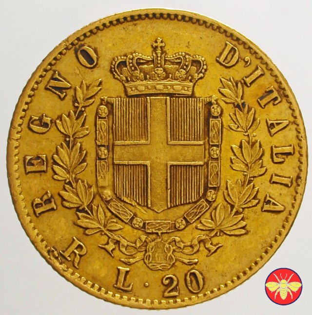 20 lire Vitt. Emanuele II Regno d'Italia 1861/78 1877 (Roma)